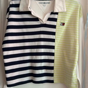 Tommy hilfiger sport crop long sleeve, good quality, some stains, size small